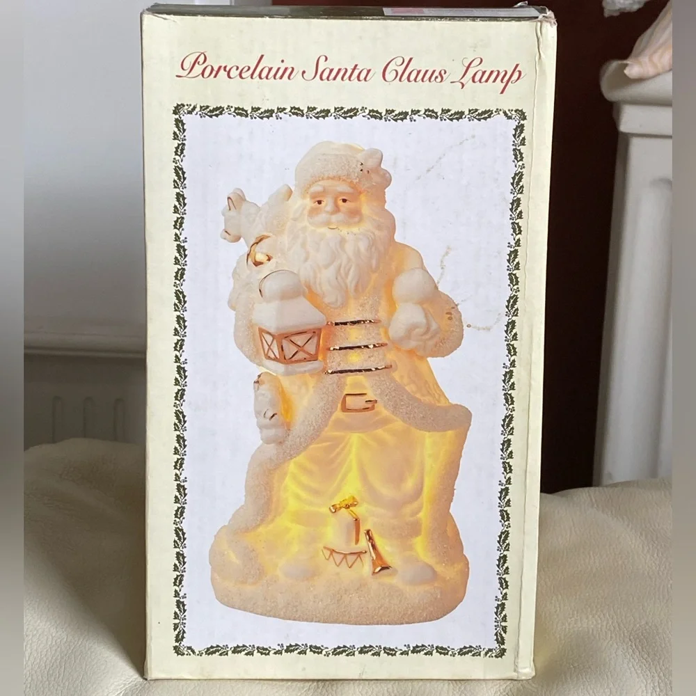 Porcelain Santa Night Light 🎄Christmas in July 🎄